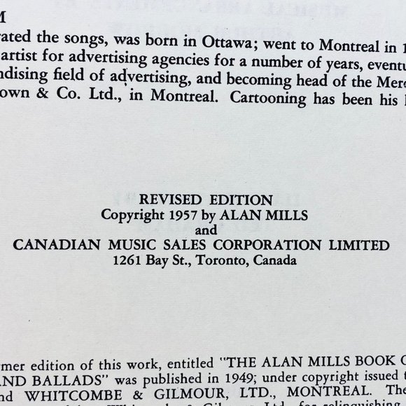 Folk Songs for Young Folk Sheet Music for Piano/Vocal/Guitar - Alan Mills 1957 - Picture 5 of 8